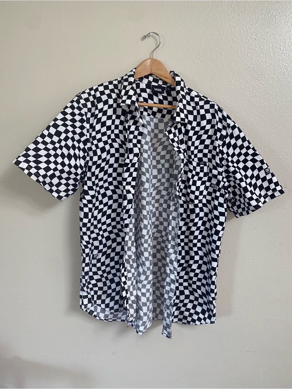 Vans Warped Checkerboard Button Down Shirt Men's XL